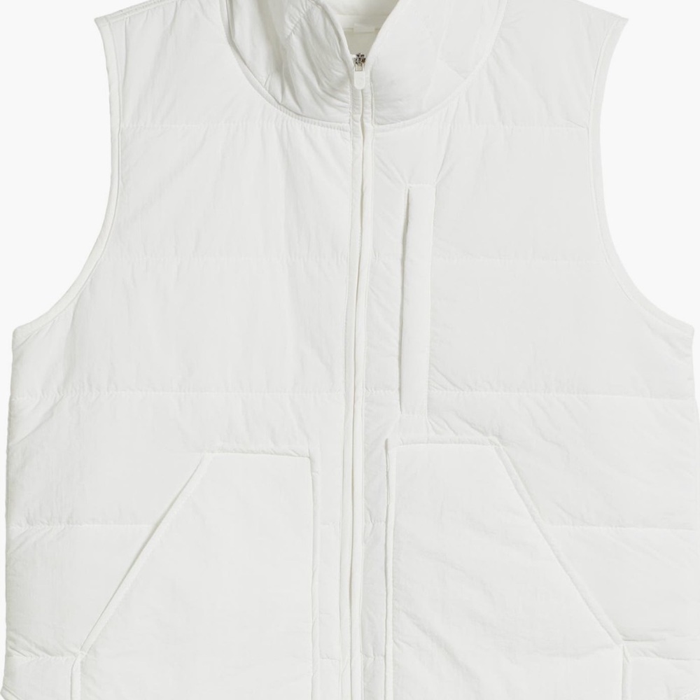 Zella Packable Ivory Cloud Puffer Vest NWOT - Picture 3 of 14